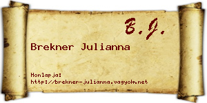Brekner Julianna névjegykártya